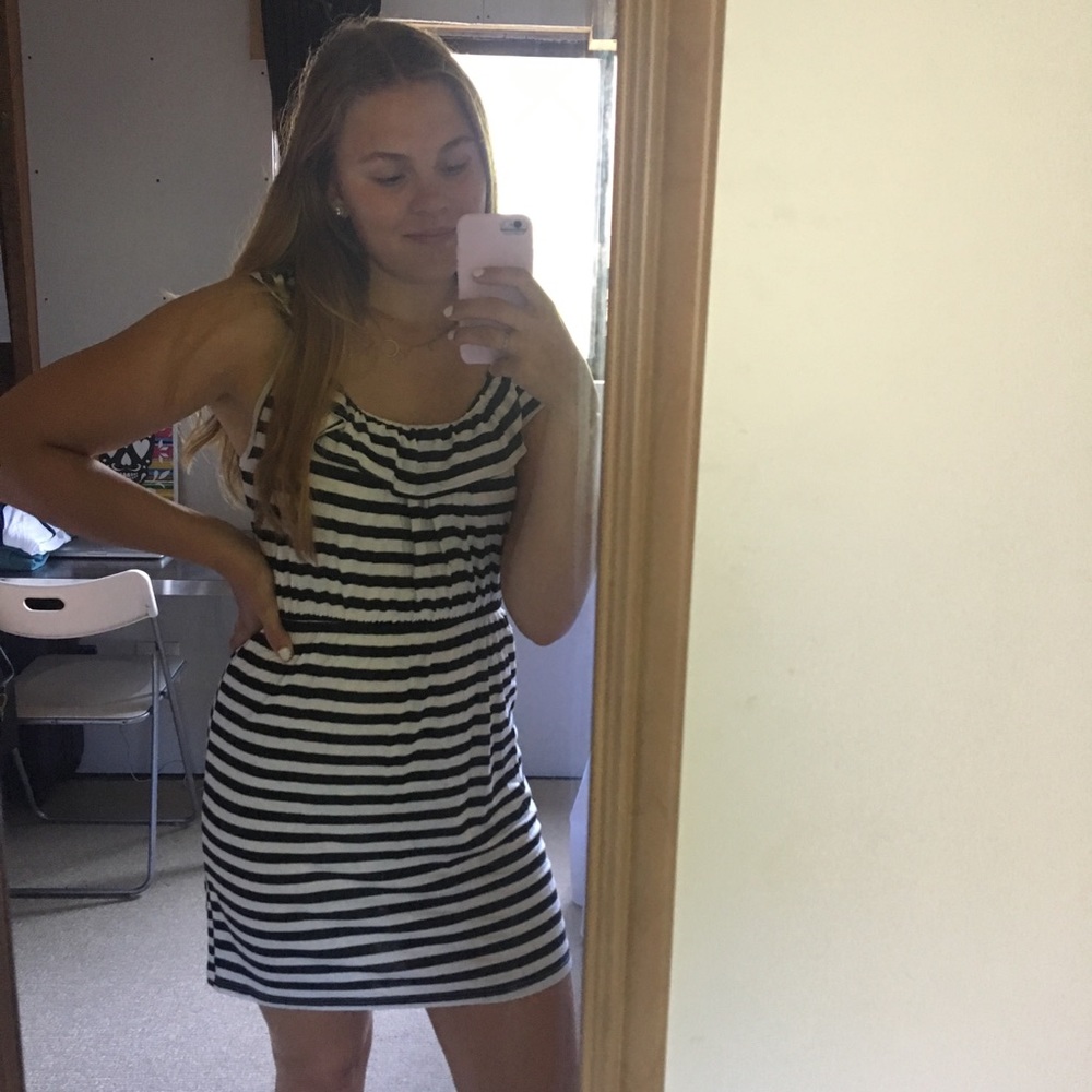 Black and white t-shirt dress